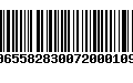 Código de Barras 00655828300720001098