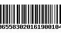 Código de Barras 00655830201619001043