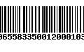 Código de Barras 00655833500120001038