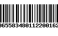 Código de Barras 00655834801122001620