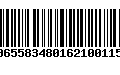 Código de Barras 00655834801621001152