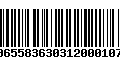 Código de Barras 00655836303120001070