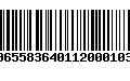 Código de Barras 00655836401120001035