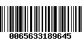 Código de Barras 0065633189645