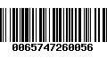 Código de Barras 0065747260056