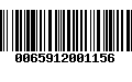 Código de Barras 0065912001156