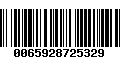 Código de Barras 0065928725329