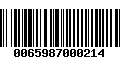 Código de Barras 0065987000214