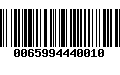 Código de Barras 0065994440010