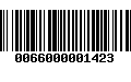 Código de Barras 0066000001423