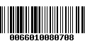 Código de Barras 0066010080708