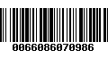 Código de Barras 0066086070986