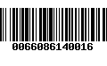 Código de Barras 0066086140016