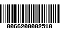 Código de Barras 0066200002510