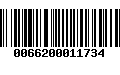 Código de Barras 0066200011734