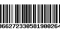 Código de Barras 00662723305819002646