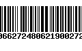 Código de Barras 00662724806219002728