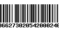 Código de Barras 00662730205420002403