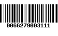 Código de Barras 0066279003111