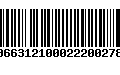 Código de Barras 00663121000222002782