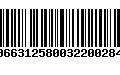 Código de Barras 00663125800322002844