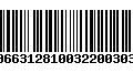 Código de Barras 00663128100322003030