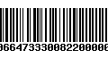 Código de Barras 00664733300822000000