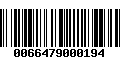 Código de Barras 0066479000194