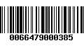 Código de Barras 0066479000385