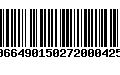 Código de Barras 00664901502720004251