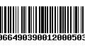 Código de Barras 00664903900120005034