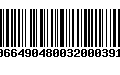 Código de Barras 00664904800320003917