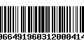 Código de Barras 00664919603120004144