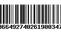 Código de Barras 00664927402619003472