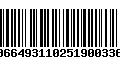 Código de Barras 00664931102519003369