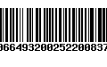 Código de Barras 00664932002522008377