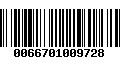 Código de Barras 0066701009728