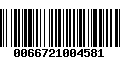 Código de Barras 0066721004581