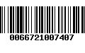 Código de Barras 0066721007407