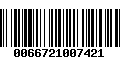 Código de Barras 0066721007421