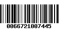 Código de Barras 0066721007445