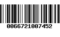 Código de Barras 0066721007452