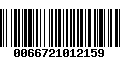 Código de Barras 0066721012159