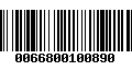 Código de Barras 0066800100890