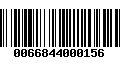 Código de Barras 0066844000156