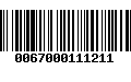 Código de Barras 0067000111211