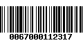 Código de Barras 0067000112317