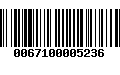 Código de Barras 0067100005236