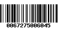 Código de Barras 0067275006045