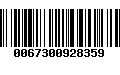 Código de Barras 0067300928359